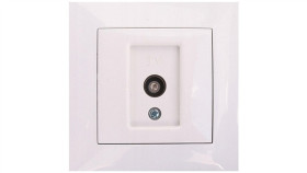 Wesa Gniazdo Antenowe Pojedyncze Typ F Białe Lc-43