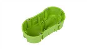 Polmark Puszka Podtynkowa Podwójna 60Mm Niepalna 850 Stopni C Zielona Tp...