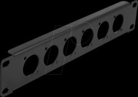 86501 10" D-Type Patch Panel 6 Port black