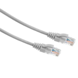 Patchcord LAN UTP kat. 6, 2 m, szary, wtyki RJ45