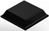Enclosure feet, square, PUR, (L x W x H) 12.7 x 12.7 x 3.1 mm, black, SJ 5008