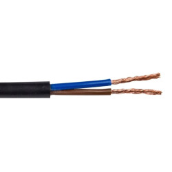 Przewód mieszkaniowy H03VV-F (OMY) 2x0,75 czarny 300/300V /25m/