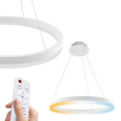 Lampa wisząca LED, 53W, 3710lm, 3CCT, IP20, biała, z pilotem, ściemnialna, HARVEY HOROZ