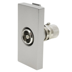 Moduł 1/2 - gniazdo antenowe TV - szary - kompatybilny z ramkami Tawoia Glass