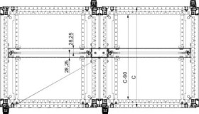 Uchwyty Spacial SF do mocowania pośrednich płyt montażowych tyłem do siebie NSYSIBTB