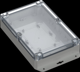 6U07211405737 Industrial housing, 209.7 x 139.8 x 45.1mm, IP65, light gray