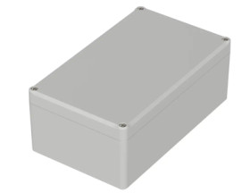 ABS enclosure, (L x W x H) 200 x 120 x 77 mm, light gray (RAL 7035), IP65, 63221000