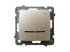 KARO Wyłącznik schodowy z podświetleniem niebieskim IP-20 zaciski gwintowe ecru perłowy ŁP-3SS/m/42 OSPEL