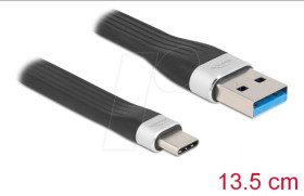 85771 USB 3.1 ribbon cable, USB-A to USB-C connector, 13.5 cm