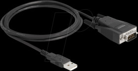 64222 Adapter cable USB 2.0 to serial RS232, screws+nuts, ESD, 1.3 m