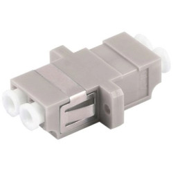 FO connector, LC socket to LC socket, OM1/OM2, multimode, ceramic, beige, BS07-60014
