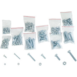 Affix Hexagonal Steel Bolts &amp; Nuts Assortment - 374 Piece