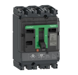 Wyłącznik kompaktowy MCCB, 3-biegunowy, 80A, Stałe, Schneider Electric, NSX160F