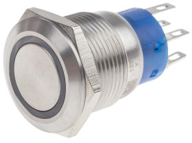 Nasadka przełącznika Zatrzaskowy DPDT średnica wycięcia 19.2mm, montaż panelowy RS PRO