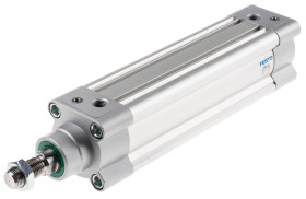 Siłownik pneumatyczny z tłoczyskiem skok: 150mm Festo Ø 50mm dwustronnego działania Action 327.8mm z amortyzacją