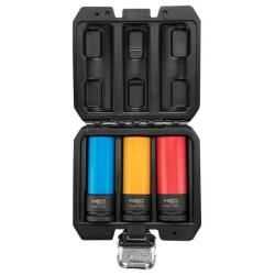 Nasadki do felg aluminiowych - zestaw 3 szt. (17 mm, 19 mm, 21 mm), Cr-Mo 12-350