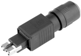 FO plug, SC, GOF/POF, multimode, ceramic, black, 100007600