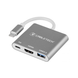 Adapter USB-C do HDMI przejście 4K USB 3.0 HUB konwerter TYP-C PD