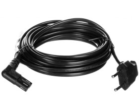 Kabel zasilający kątowy EURO (radiowy) CEE 7/16 - IEC 320 C7 5m 97355