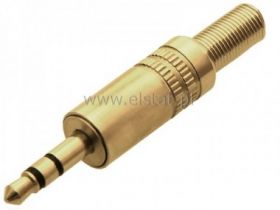 Jack 3,5 WTYK stereo złoty
