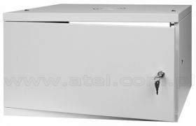 Szafa rack 4U, wisząca, 19", 350mm dł., drzwi metalowe, do montażu