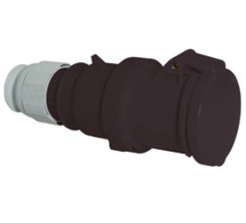 Gniazdo przenośne TE z zintegrowanym zadławieniem MULTI-GRIP 63A 4p 500V 7h IP44 3152