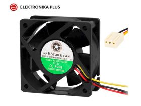 WENTYLATOR 60x60x25mm 60x25mm 6025 12V ŚLIZGOWY 3-PRZEWODY