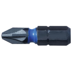 CK Tools T4560 PZ2D Blue Steel Impact Screwdriver Bit 25mm PZ2 Card of 3