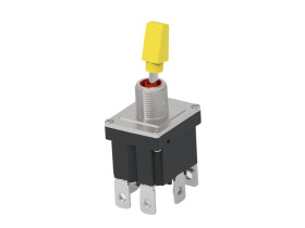 Przełącznik Wł.-brak-(wł.) Podwójny biegun TE Connectivity Montaż panelowy