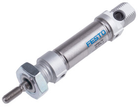 Siłownik pneumatyczny z tłoczyskiem skok: 10mm Festo Ø 16mm dwustronnego działania Action 121mm z amortyzacją