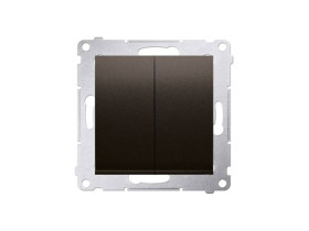 SIMON 54 Wyłącznik podwójny świecznikowy do wersji IP44 szybkozłącza brąz mat DW5B.01/46 KONTAKT SIMON