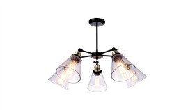 Lampa Sufitowa Samanta, Szklane Stożkowe Klosze Na E27 K-8037B-5 Kaja Lighting