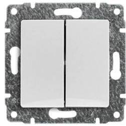 VENA Łącznik podwójny podświetlany z klawiszem bez ramki 16AX 250V 520215