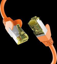 EC020200111 Patch cable, Cat.6a, S/FTP PiMF, 10 m, orange