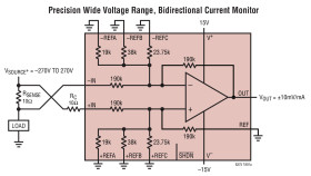 ±270V Common Mode Voltage Difference Amplifier