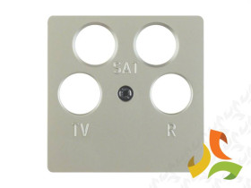 BERKER K.5 Płytka czołowa do gniazda antenowego 4-wyjściowego stal szlachetna lakierowana 148404 HAGER