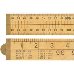 R.S.T. RSR073P Wooden 4 Fold Rule 1m / 39in (Blister packed)
