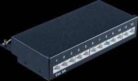 BS75076 Patchpanel, 12-Port, Cat.6a, 1 U