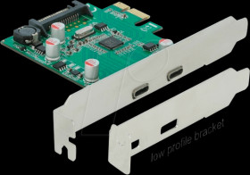 90493 PCIe x1 > 2 x external USB 3.0 Type-C