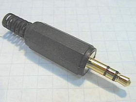 Wtyk jack 3.5mm stereo plastikowy złocony