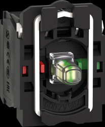 ZB5AW0B15 Auxiliary switch block, Harmony XB5, white, with mounting flange