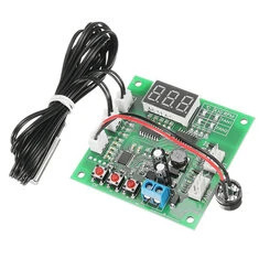 ZHIYU® DC 12V 24V 48V 2 Way Chłodzenie PWM 4 Przewodowy Regulator Temperatury Wiatraka Wyświetlacz Temperatury i Prędkości