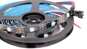 Taśma LED RGB WS2813, 5V, czarna, 30/m, IP30