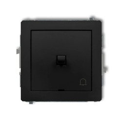 DECO Przycisk /dzwonek/ w stylu amerykańskim czarny mat 12DWPUS-4