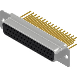 D-Sub socket, 50 pole, standard, equipped, straight, wire-wrap, 164A10159X