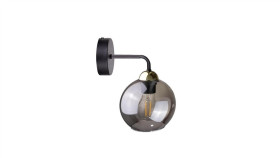 Kinkiet Nowoczesny 1Xe27 Cosmo Black/Gold