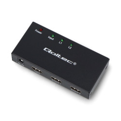 Aktywny rozdzielacz splitter 2x HDMI 4K/2K 3,4Gb/s - Qoltec 51796