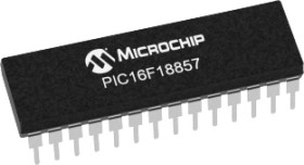Mikrokontroler Microchip PIC16 SPDIP 28-pinowy Otwór przezierny Mikroprocesor 8-bitowy 56 kB 8bit CAN: 32MHz RAM:256 B