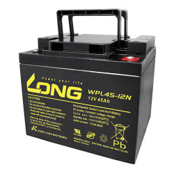 Long WPL45-12 12V 45Ah AGM Battery 199x171x166mm M6 Connector Low Self-Discharge