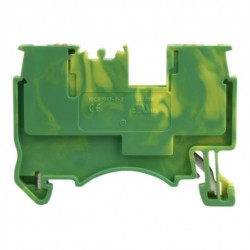 Złączka szynowa przelotowa zaciskowa żółto-zielona PE 2,5mm2 1P UL